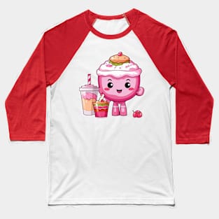 kawaii Ice cream  T-Shirt cute Candy food gilrl funny Baseball T-Shirt